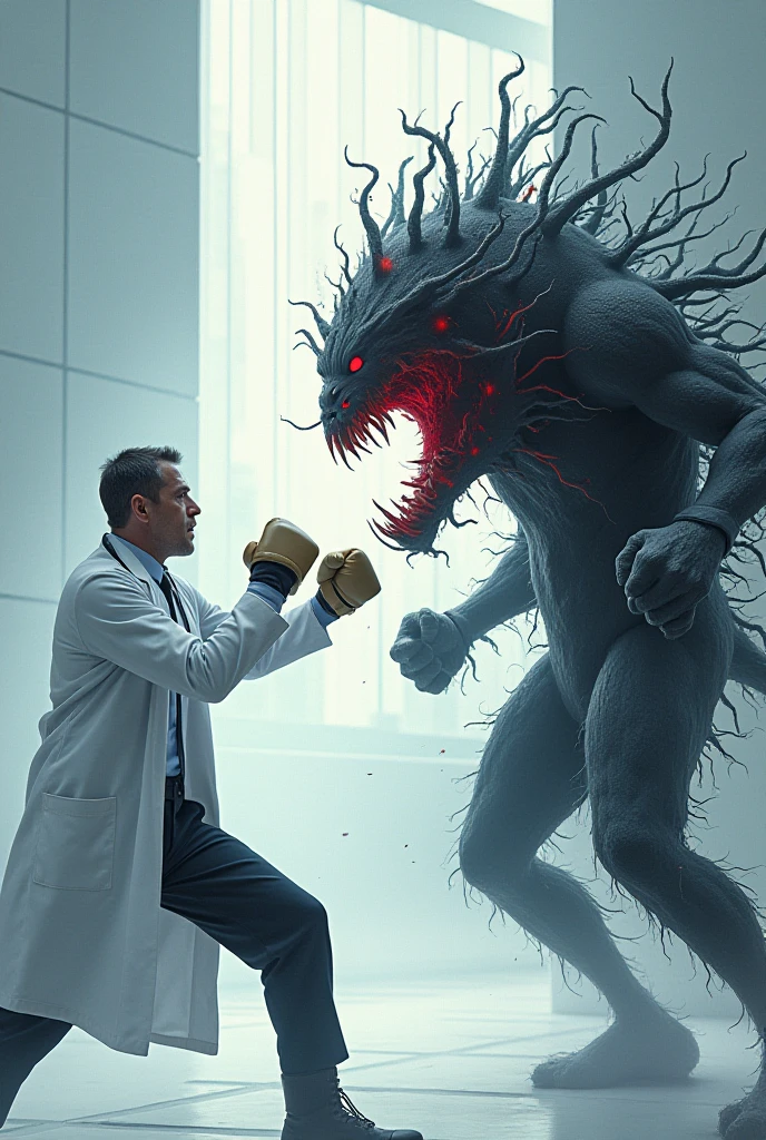 (highest quality:1.2), (masterpiece:1.2), anime, ultra detailed, angle from bottom, standing over viewer
, (Male black wolf:1.7), great physique,Strong arms, manly, bodybuilder, (Fine veins:1.5), (shine body:1.9)
, (Excessive sweating:1.5), (Sweat all over the body:1.5), (almost naked:1.9), (human messes with wolf:1.5), shirtless
, Fine grain, (ultra detailed eyes:1.4), black sclera, green pupil, (Wolf staring at man:1.9)
, black tongue, Saliva, Salivaが滴る
, (tear doctor uniform:1.5)
, From null-ghost, (hospital:1.1), dark night, (A lot of people are watching:1.7)