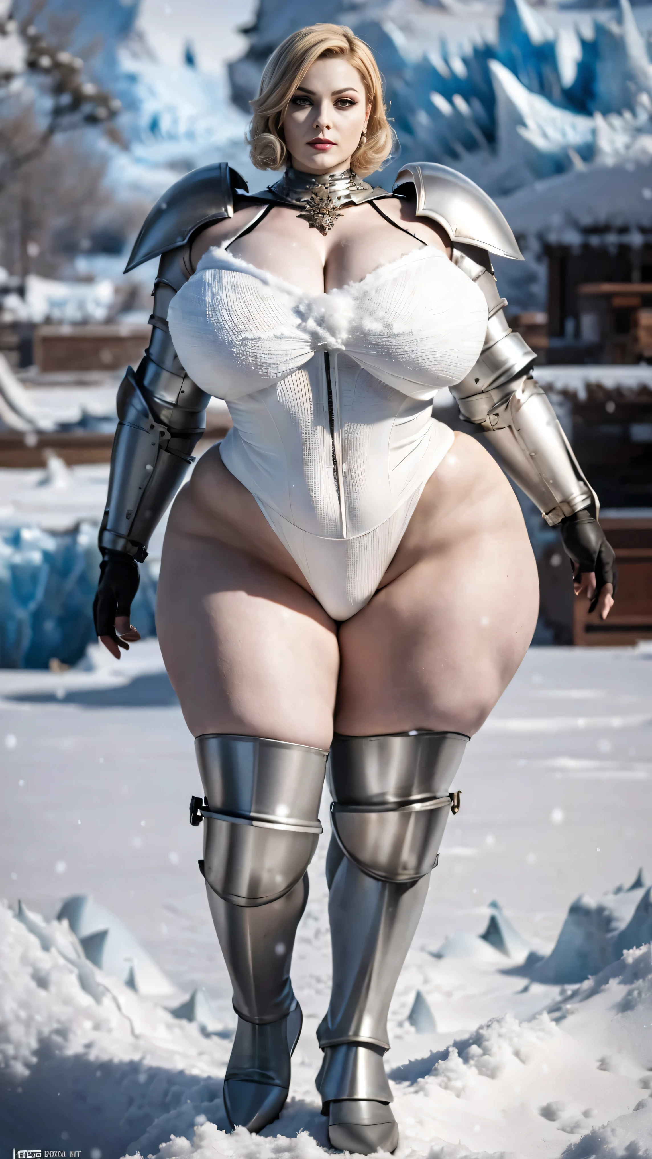  Extremely Large 、Very large bust,thick thick waist   ,  Very Thick Wide Hips   ,   very rich body   , (   High Quality   ,16k:1.1),(   deep depiction   :1.3) ,((   front body:1.35)),    Knight's Arctic :1.5,  dynamic superhero pose, mature mature , ((white sexy leotard suit  )), ((white noble steel armor  :1.7)), Extra Large Bust ,  Queen's Temperament    , blonde alone  , Very thick,  bent,(  viewers :1.3),(    full body shot  :1.2),(  it's snowing :1.6),(glacier:1.7),  bent Model ,   Super Plump Body   , Functional body, Plus Size Woman  ,   Attractive Plus Size Models  , mature mature , thick thick waist   ,   Thick Wide Hips   ,   very rich body   ,  dynamic superhero pose,   knight :1.9,   darkness:1.6,   knight :1.9,   darkness:1.6,   knight :1.9,   darkness:1.6,  blondes,  blondes, bent Model ,   Super Plump Body   , Functional body, Plus Size Woman  ,   Attractive Plus Size Models  , mature mature , thick thick waist   ,   Thick Wide Hips   ,   very rich body   ,