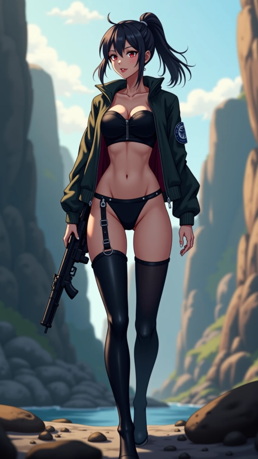 Makima in chainsaw man in see-through bikini