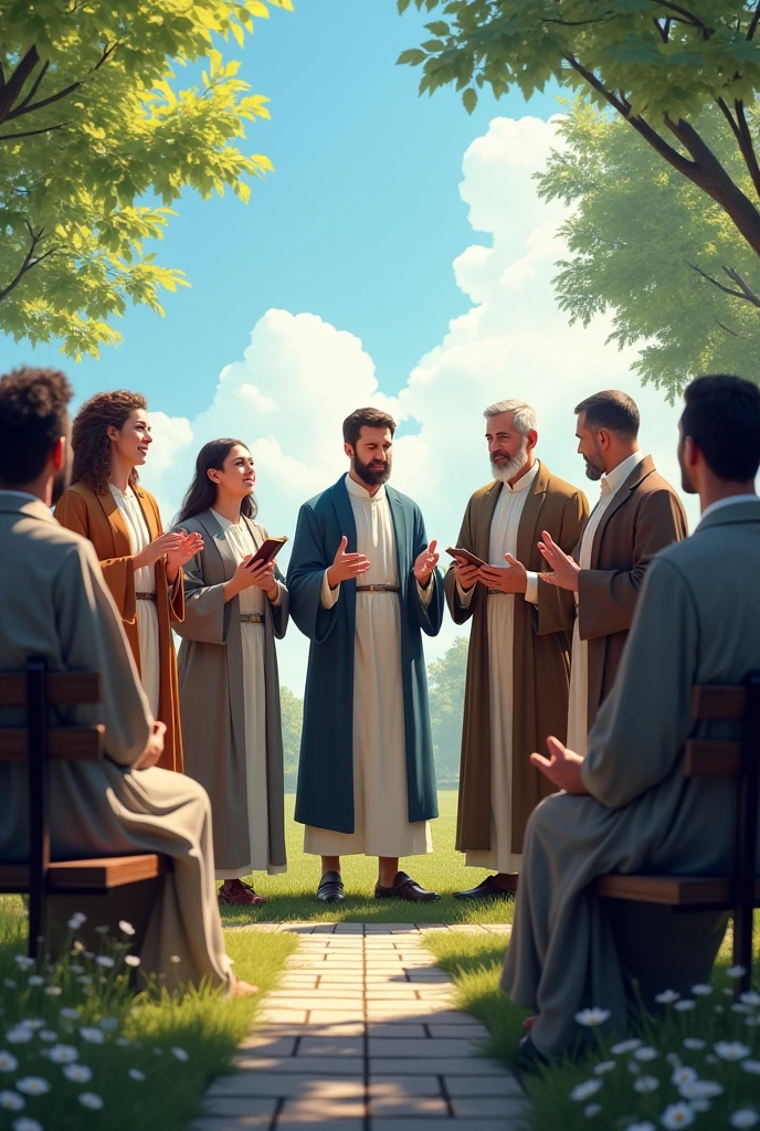 group of evangelical believers from a Christian church