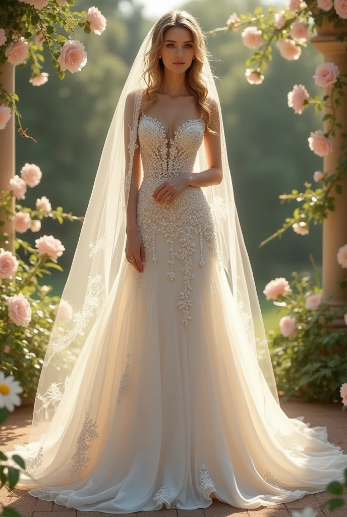 Can you make me a dress with a corset with a flower-inspired drape structure and a skirt with the front uncovered to the knee with a balloon structure?