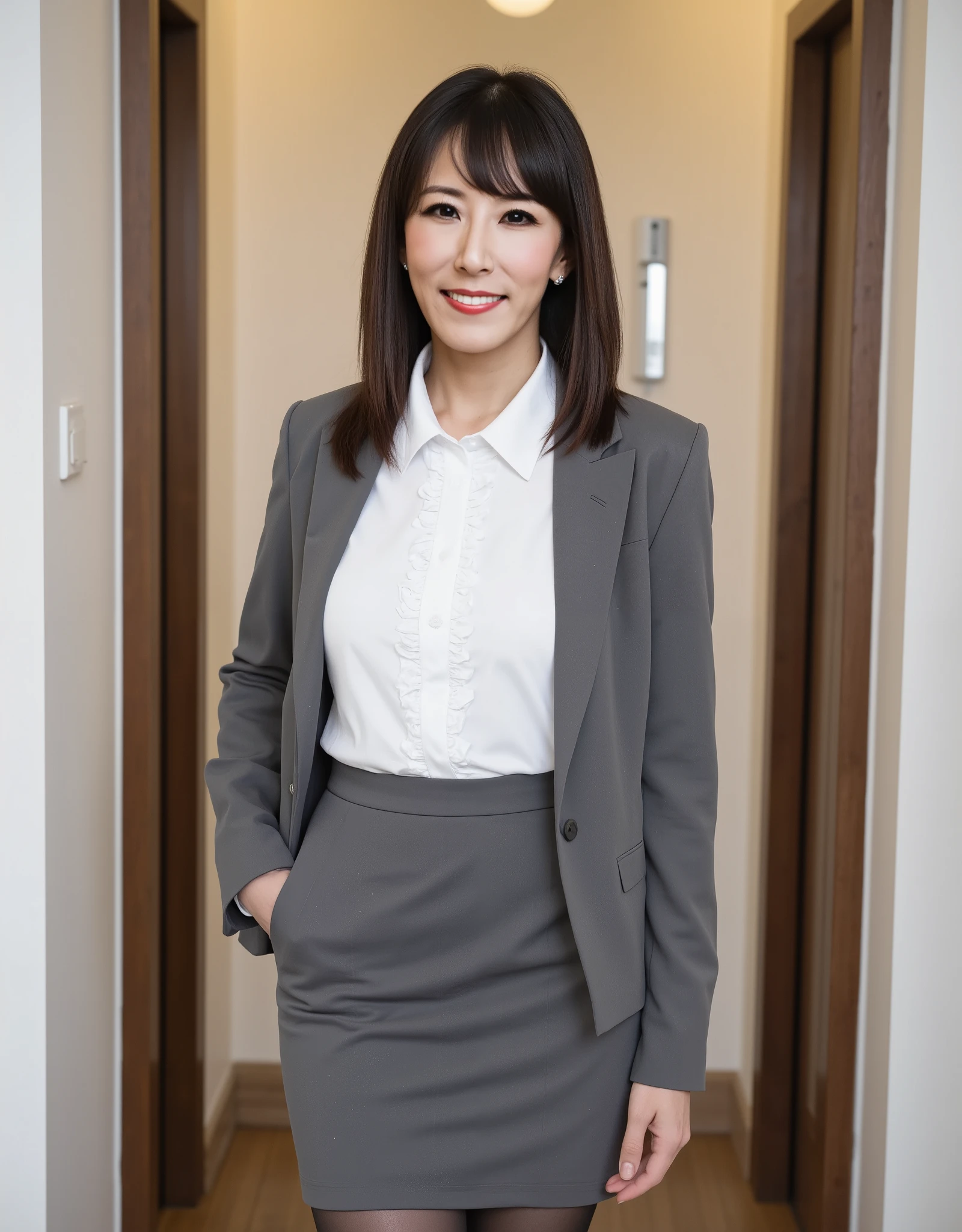 Business suits、tight skirts