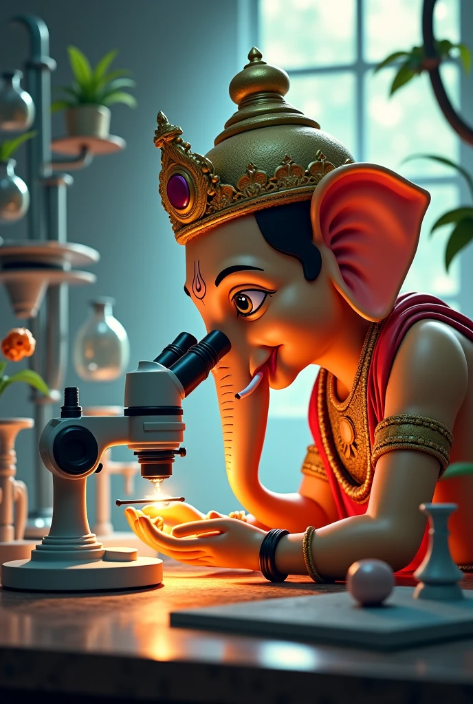 lord ganesh animated cute performing ethical hacking