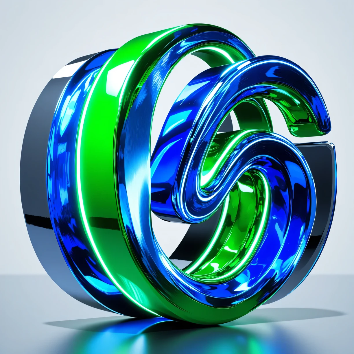 a metallic logo with the letter ((( L ))) in green. and the letter ((( H ))) in blue. the letters are sharp, legible, defined overlays, 3D FHD, industrial, futuristic, highly detailed, shiny, steel, minimalist, elegant, photorealistic, cinematic lighting, dynamic composition, complex design, perfect blend of elements, sharp focus, vivid colors, award-winning digital art. transparent background.