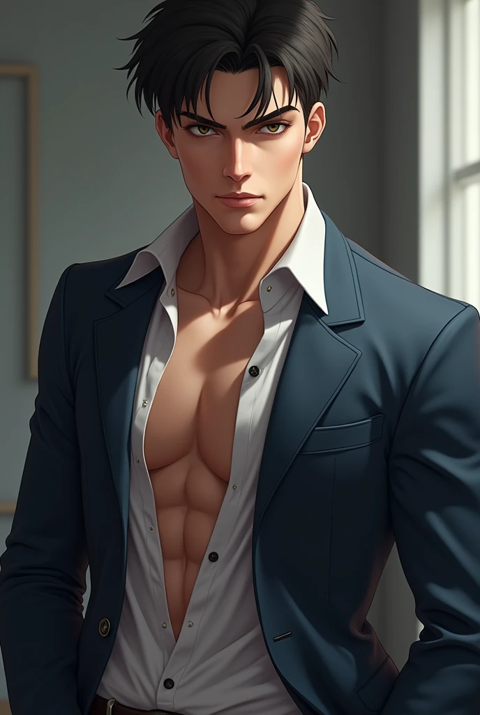(absurdres, highres, ultra detailed, HD), ((tall handsome muscular young man, solo, male model modern clothing, Full length portrait: 1.5)), beautiful, gorgeous, wet, mature, perfect eyes, sexy gaze, (looking at the viewers romantically), perfect body, smooth skin, a hot glow in his skin, wide chest, largest breasts, extremely large pectorals, big nipples, breathtaking grandeur, model pose, colorful, artistic, focus on his calm facial features, elegant look, sexy posture, full body view,