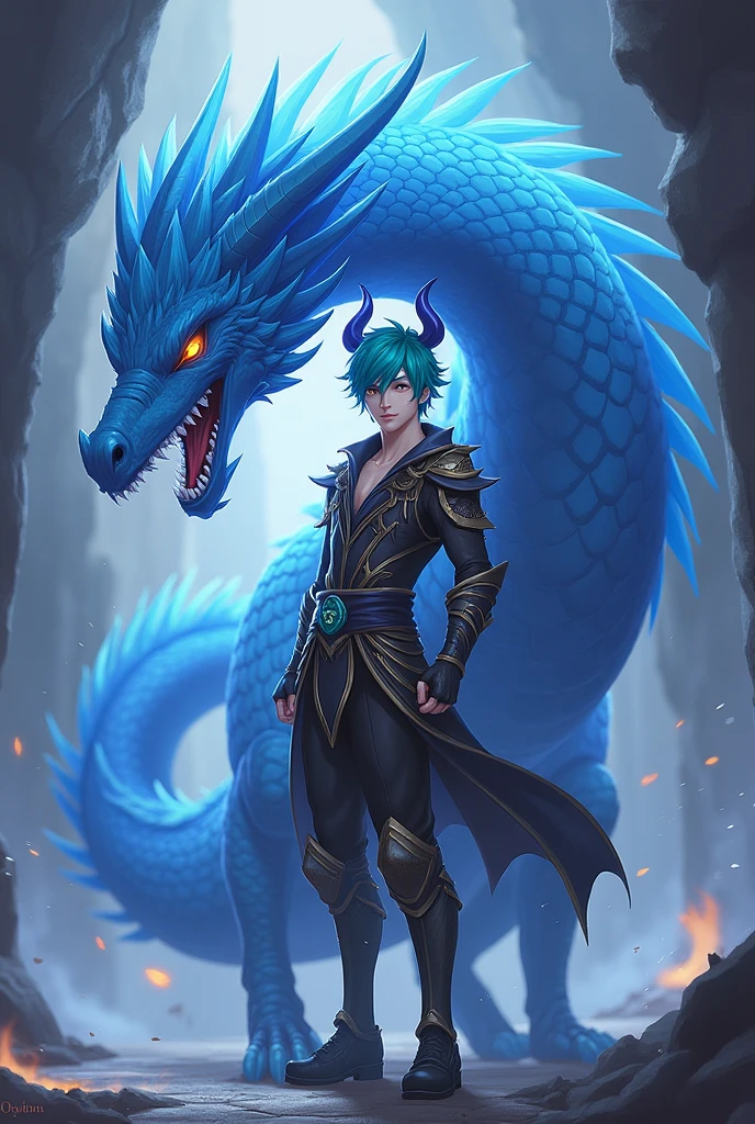 Blue dragon half human