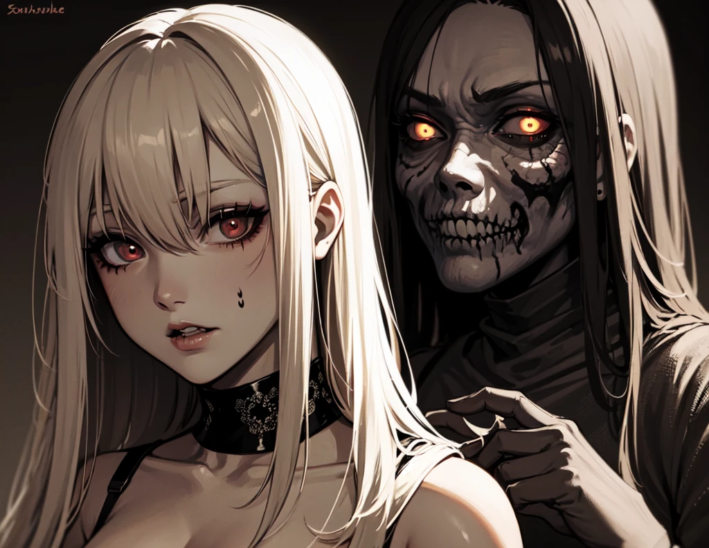 Inject a touch of dark humor into the Lovecraftian horror by visualizing quirky and comically absurd eldritch augmentations powered by Leonardo AI. Picture characters interacting with bizarre and unexpected horrors in a way that adds a comedic twist to the unsettling atmosphere. This prompt aims to balance horror with humor. enormous tits