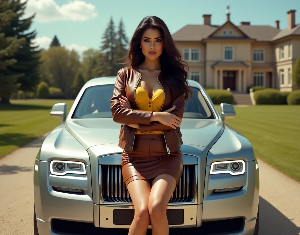A white fortuner in front of tajmahal in day and a white hot girl wear black shorts and see tha camara side she is so beautiful and cute her boobs and ass bigger . She sit in the car girl white and her legs open and zoom the image I see the girl clearly 