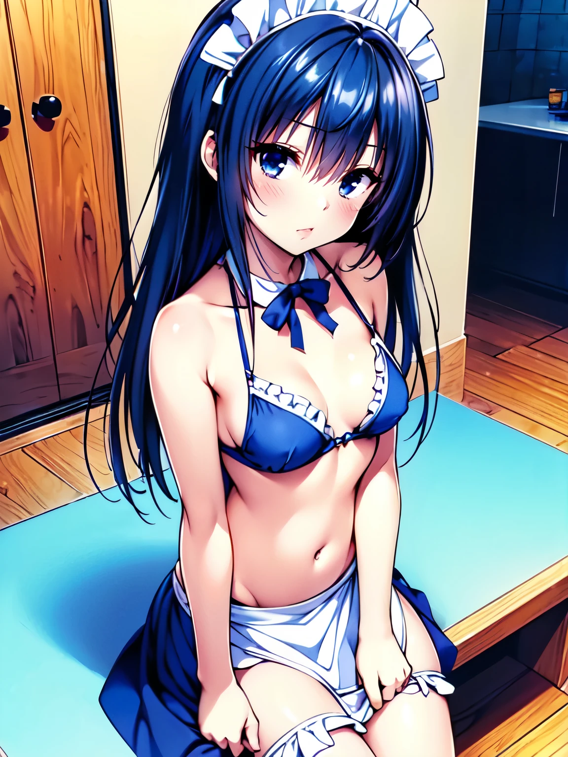 (masterpiece, best quality:1.4), (ultra detailed:1.4), (detailed beautiful face and eyes:1.4), perfect anatomy, nsfw,
1girl,
Suzune Horikita,
Suzune Horikita \(youjitsu\),
long hair, braid,
black hair,
red eyes, slant eyes, small eyes,
blue bow,
medium breasts, seductive pose, pink lingerie,lace-trimmed bra, (garter belt:1.3), thighhighs, cleavage, side-tie panties,(special occasion thong panties:1.3),
from below,
looking at viewer,
cowboy shot, indoor, lie on the bed,
perfect light,