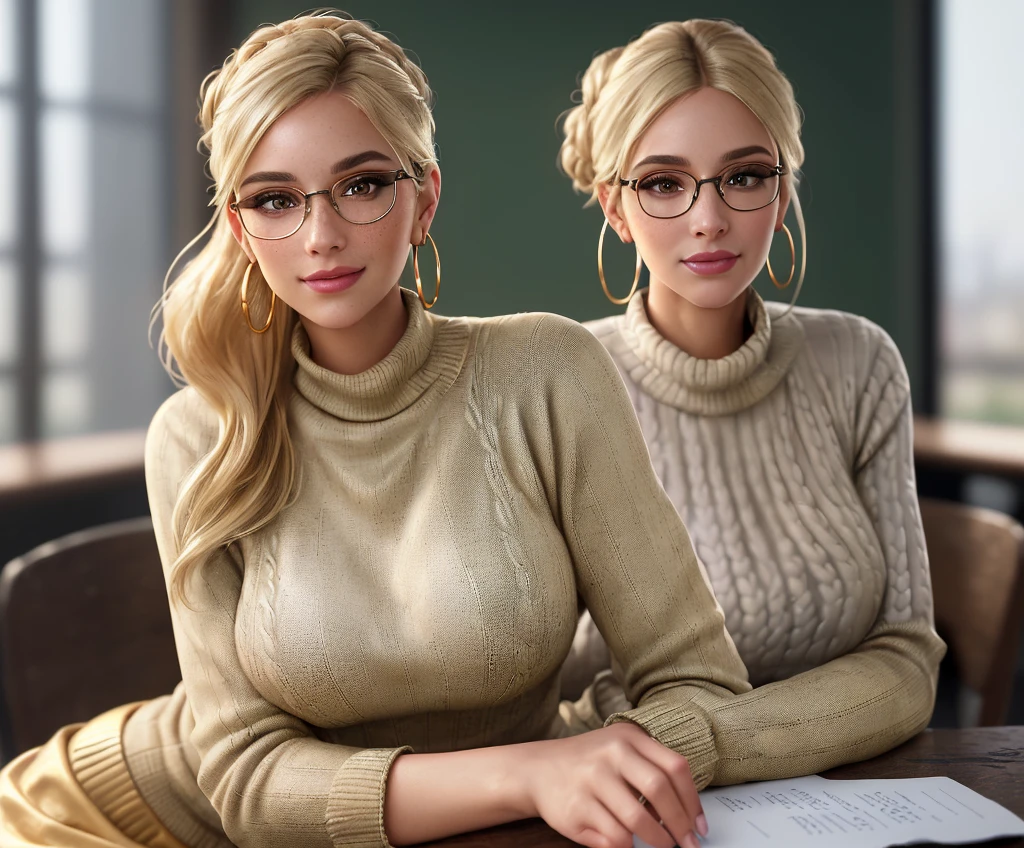 (masterpiece, professional lighting, 16k, 8k wallpaper, raw photo, photorealistic: 1.8, ultra detailed natural soft lighting, detailed skin, detailed face, detailed eyes, textured skins, cinematic composition, FRONT view detailed: 1.2), (masterpiece, best quality, high resolution, Ultra-detailed, best quality), Detailed body, detailed face,
BREAK 1woman, Mature woman, Long STRAIGHT hair, BLONDE STRAIGHT hair, shiny hair, shiny skin, cleavage,
BREAK glasses, library, business suit, white shirt, slit skirt, micro skirt, black stockings, suspender belt, sitting, (Spread legs), Right hand on the floor, left hand on the head, wink eye, pain, wrinkles between the eyebrows, stack of books,