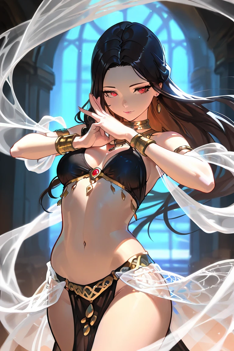 nsfw:1.1,high resolution:1.7,incredibly absurdres,kawaii:1,cute:1.5, masterpiece:1.2,best quality,high quality,exquisite,insanely and intricate detailed,extremely detailed,Super Definition,ultra high res,Super Resolution,best aesthetic,ultra detailed:1.5,perfect face, detailed face, illustration:1.2,8k cg wallpaper,stunning art,absurdres,octane render,ultra hires,valkyrie,(1 girl),16yo,Beautiful face,cute girl,((loli with extremely cute and beautiful black hair)), seductive young girl,kawaii,female focus,full body,(perfect body),the girl exudes confidence and elegance,Her pose and expression convey a sense of empowerment and strength.{(Two-toned hair with gold and light red tips),long hair,shining glossy hair;1.4,neat hairstyle,white hair ribbon},She has long eyelashes that add to her captivating appearance,(wide eyes,big green eyes,enchanting bright eyes studded with gold and silver dust),(finely detailed beautiful eyes),wet crystal eyes),highly detailed face and hair,a well-defined nose,pinky skin,glowing and smooth skin,faint lips,(plump lips),standing,fighting stance,fist in hand,fist bump,open mouth,upward breasts,pointy breasts,(very puffy soft breasts),waist slender,{((hands with perfect five fingers, two beautiful perfectly shaped arms and legs, perfect anatomy: 1.3)),(Pink cyber suit with micro skirt,skimpy,gold accents),(white side-tie panties,garter belt,Stockings),bare shoulders,Torn clothes,midriff peek,light Red eyeshadow,allure pose,black Choker with chains,bracelet with chains,silver earrings,emphasizing her facial expression and beautiful body lines,Blushing face,dynamic angle,striking angle,from below,sweat,perspired,steam,wet,fantasy,in cave with tentacles,creating a visually stunning effect,adding to the overall appeal,excited expression towards the camera,psychedelic,((see through)),panty shot,((detailed cameltoe)),girl trembling with sexual climax,(aroused),open legs,sword,armored dress,sandal,Hestia (DanMachi)