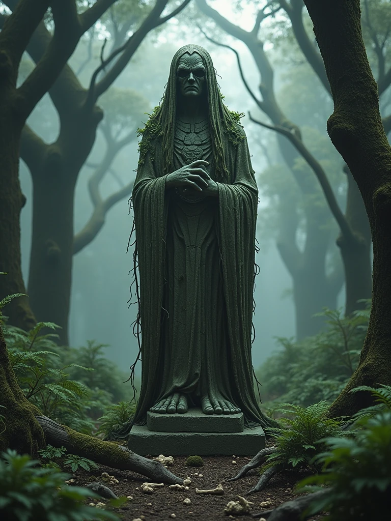 Cursed Statue in the Deep Forest