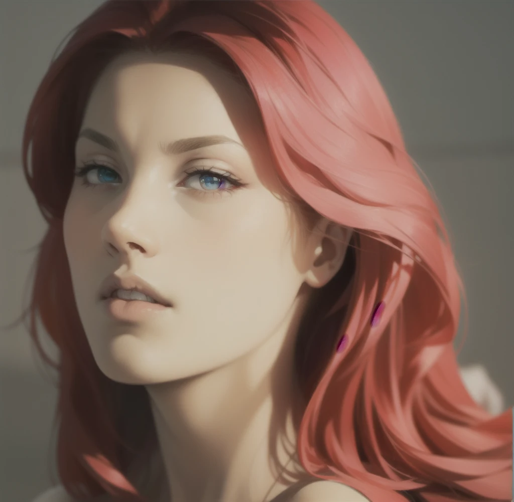 (masterpiece, best quality), 20 years old, skinny, 1girl , power (csm), symbol-shaped pupils, cross-shaped pupils, dark red hair, hair between eyes, long hair, superb girl, bust, high detail eyes, perfect eyes, high detail face, same eyes, glare, soft light, dream light, digital painting, 8K resolution, waist shot, serenity (8K:1.1), expressive eyes, soft and ethereal lighting, captivating composition, female, dark reed hair, long hair, wavy hair, light blue eyes, messy hair, white skin, ((detailed face)), ((same eyes)), ((perfect face)) ((perfect eyes, perfect mouth, perfect nose)), ((waste shot)), (ultra high definition, 8k, masterpiece: 1.3) ((long dark red hair)) ((pale skin))  ((DARK RED HAIR))