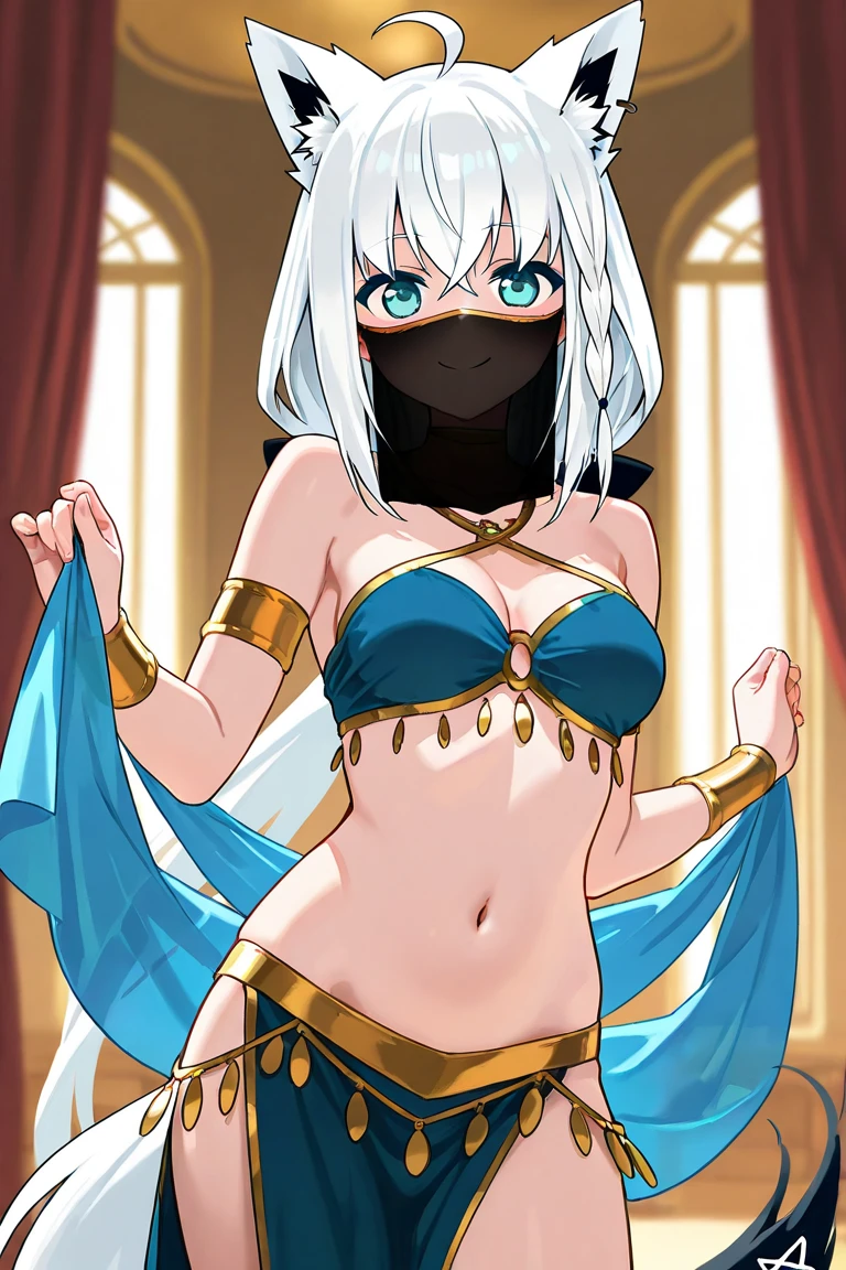anime_source, (masterpiece), best quality, expressive eyes, perfect face, score_9, score_8_up, score_7_up, 1girl, ahsoka tano, star wars, blurry background, medium brest, erotic pose, sexy pose, blue legwear, blue eyes, bra, breasts, garter belt, garter straps, blue lingerie, lipstick, bra, panties, solo, thighhighs, underwear, dark skinned female