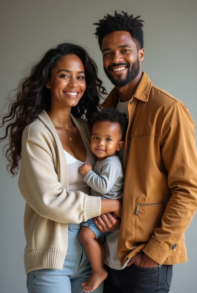 I create a photograph of a baby born to a short-haired brown-white woman and a brown-haired man, and white with the appearance of a bad boy but with the appearance of a president and a female psychologist