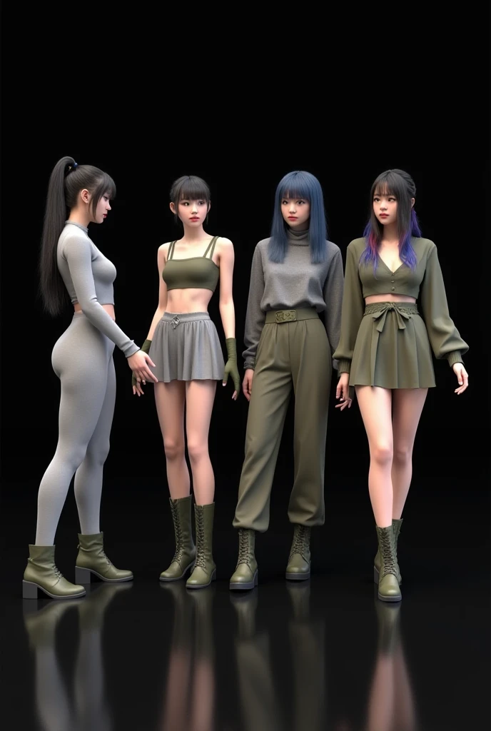 Cinema Light, Ultra High Definition, HDR, 8k resolution, (Fine Eyes), (Fine Facial Features), (Fine Clothing Features), (Fine Hair), (Glossy Hair), (Shaggy Hair), (Wavy Hair), Red Sweater, Green Sweater, Blue Sweater, Red Dress, Blue Dress, Green Dress, Beholder, Skin Toned, (Glossy Skin), (Slender Girl)