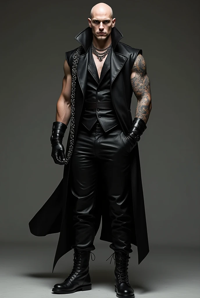 Do a man with a 1.90 meters, that have a metalhead style, that have a big physic