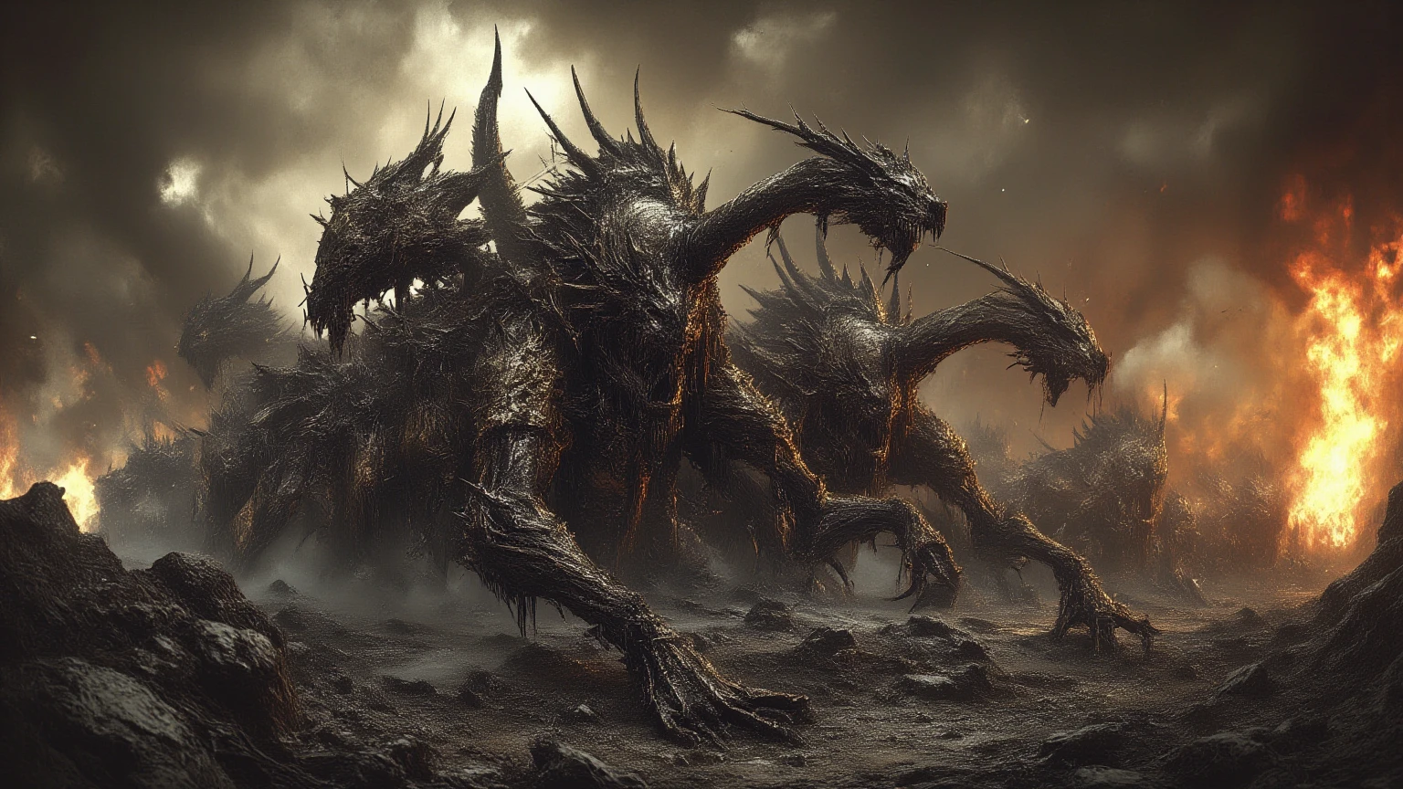 Amidst the chilling darkness of a moonless night, Earth faced an unimaginable threat. Emerging from the cosmos, grotesque extraterrestrial beings descended, their forms a disturbing fusion of twisted limbs and eerie luminescence. With sinister intent, they unleashed chaos upon the world, heralding an invasion that defied comprehension. Humanity's fight for survival became a symphony of resistance against these nightmarish intruders, a battle not only for the planet's fate but for the very essence of our existence.