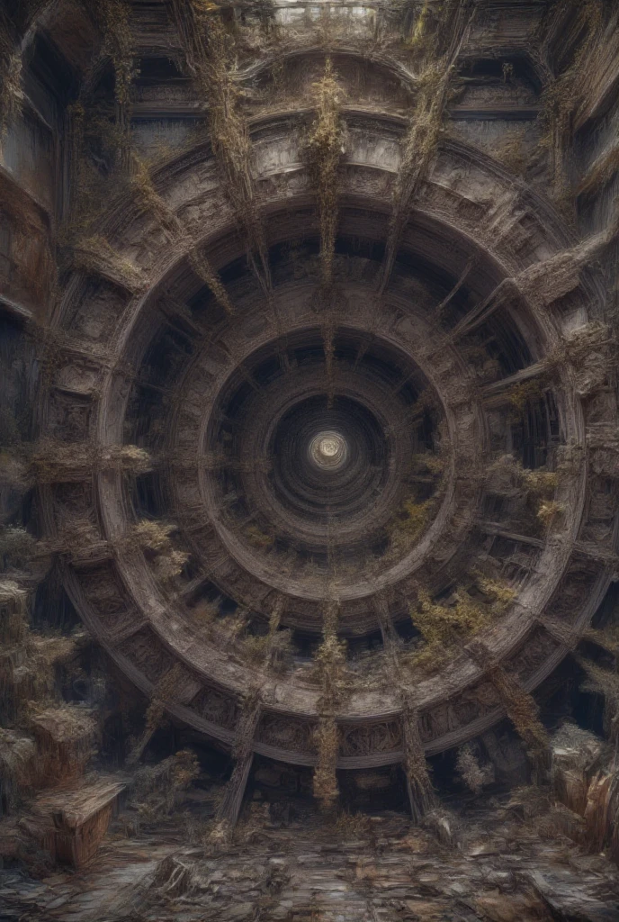  masterpiece , 8K ,  An endless spiral corridor , is like a Morbius ring, Mauritz Escher Collection 