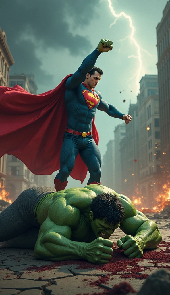 a 15 second video, in which Superman was fighting the Hulk