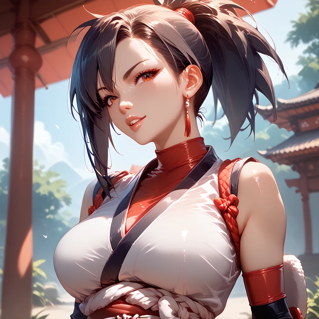 masterpiece, best quality, ultra-detailed, tenten, ((mature face, milf, tall)), double bun, forehead protector, chinese clothes, white china dress, sleeveless, fishnets, fishnet thighhighs, squatting cowgirl position, pov, on a mountains, smile, volumetric lighting, intricate details, tonemapping, sharp focus, hyper detailed, <lora:naruto_tenten:0.9>