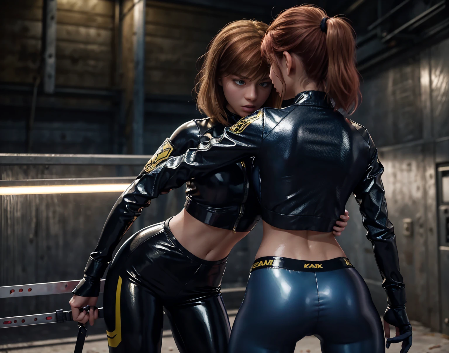 2d, masterpiece, best quality, anime, highly detailed, squatting, 1girl, solo, subaru_suspenders, subaru_suspenders, french braid, blue latex jacket, grey latex shirt, black latex bowtie, star \(symbol\), blue latex shorts, midriff, grey latex headwear, grey latex socks, latex clothing, latex, shiny clothing, shiny, latex jacket, latex suspenders, futa, bulge, futa bulge, bulge in pants, pants bulge, rubber clothing, shiny latex clothes, null bulge, lock bulge, nulge, groin bulge, huge breasts, oiled skin, pumps, pump heelss, sadistic, domme, femdom, bdsm, dungeon, bdsm dungeon, sadistic expression, blushing, sadistic grin, squatting, cum on face, cum on breasts, covered in cum, bukkake, blue jacket, cum on stomach, cum on thighs, cupping hands, presenting cupped hands to viewer, cum in hands, hands full of cum, hands cupped together, cum on stomach, cum on face, (latex), shiny skin \(latex\), hands handcuffed together, (cupped hands), futanari, cock bulge, cock in pants, dildo, dildo squatting, anal, anal dildo, equine penis, equine cock, equine dildo, hard nipples, nipple bulge, nipple bulge under clothes, dildo gag, gagged, ball gag, drooling from gag, cum on face, cum on clothes, dildo in ass, excessive cum, bulge through clothes, cock bulge through clothes,