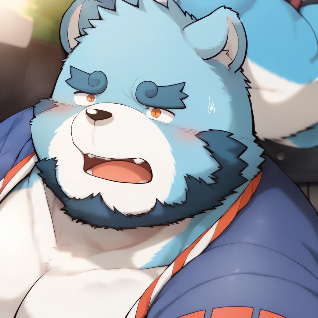 (kemono:1.2),furry,shiquanjie,2 blue bears,fuck