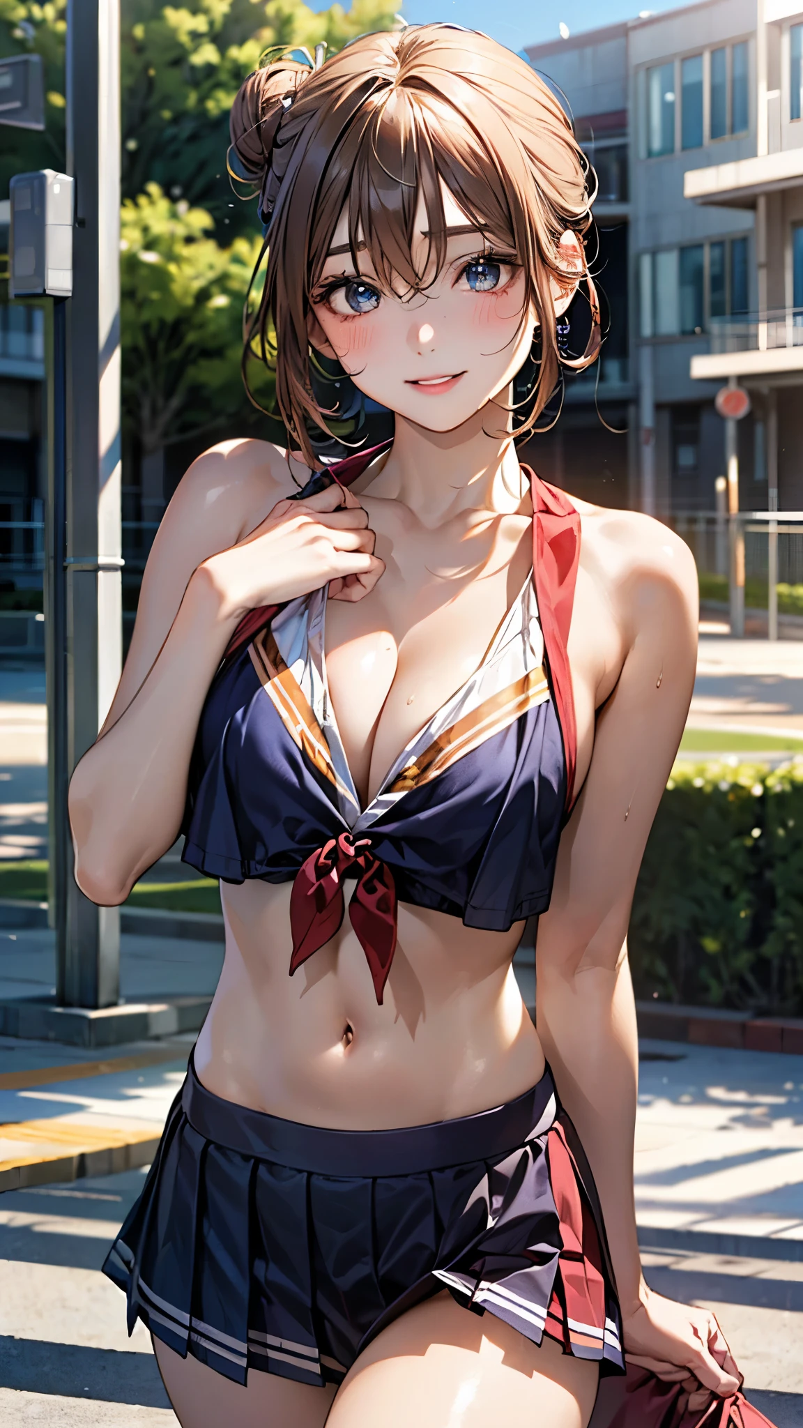 There is a woman in a black bikini posing in a hot tub, seductive anime girls, beautiful and seductive anime woman, realistic bikini, photorealistic anime girl rendering, trending on cgstation, IG model | Art germ, attractive anime girls, Guviz-style artwork, photorealistic perfect body, Japanese goddess, by Yang J, Guviz