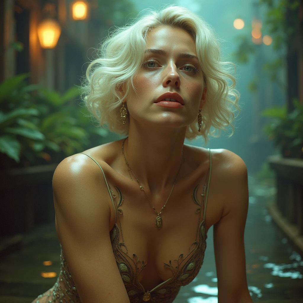 nnlnnx_1985-1987_v1.4g, (sharp focus:1.2), photo, attractive young woman, (beautiful face:1.1), detailed eyes, luscious lips, (bold red lip colour:0.85), (medium breasts:1.0), (slim body:1.2), wearing (1980s peplum dress:1.2) in a (botanical garden:1.2). (moody lighting:1.2), depth of field, bokeh, 4K, HDR. by (James C. Christensen:1.2|Jeremy Lipking:1.1).