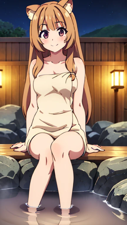 (Asuna1, solo, female, long blond hair, brown eyes, white hotel robe), entering the shower, hotel bathroom