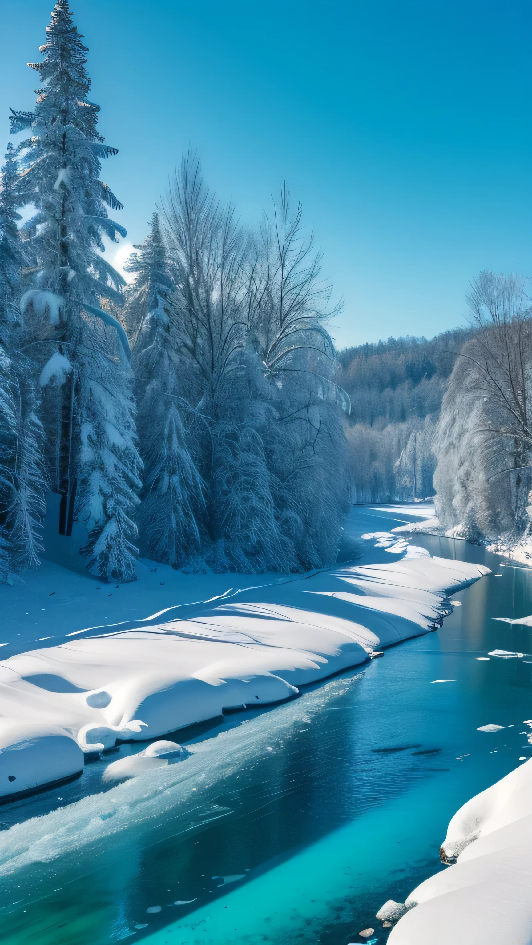 Frozen River Winter 