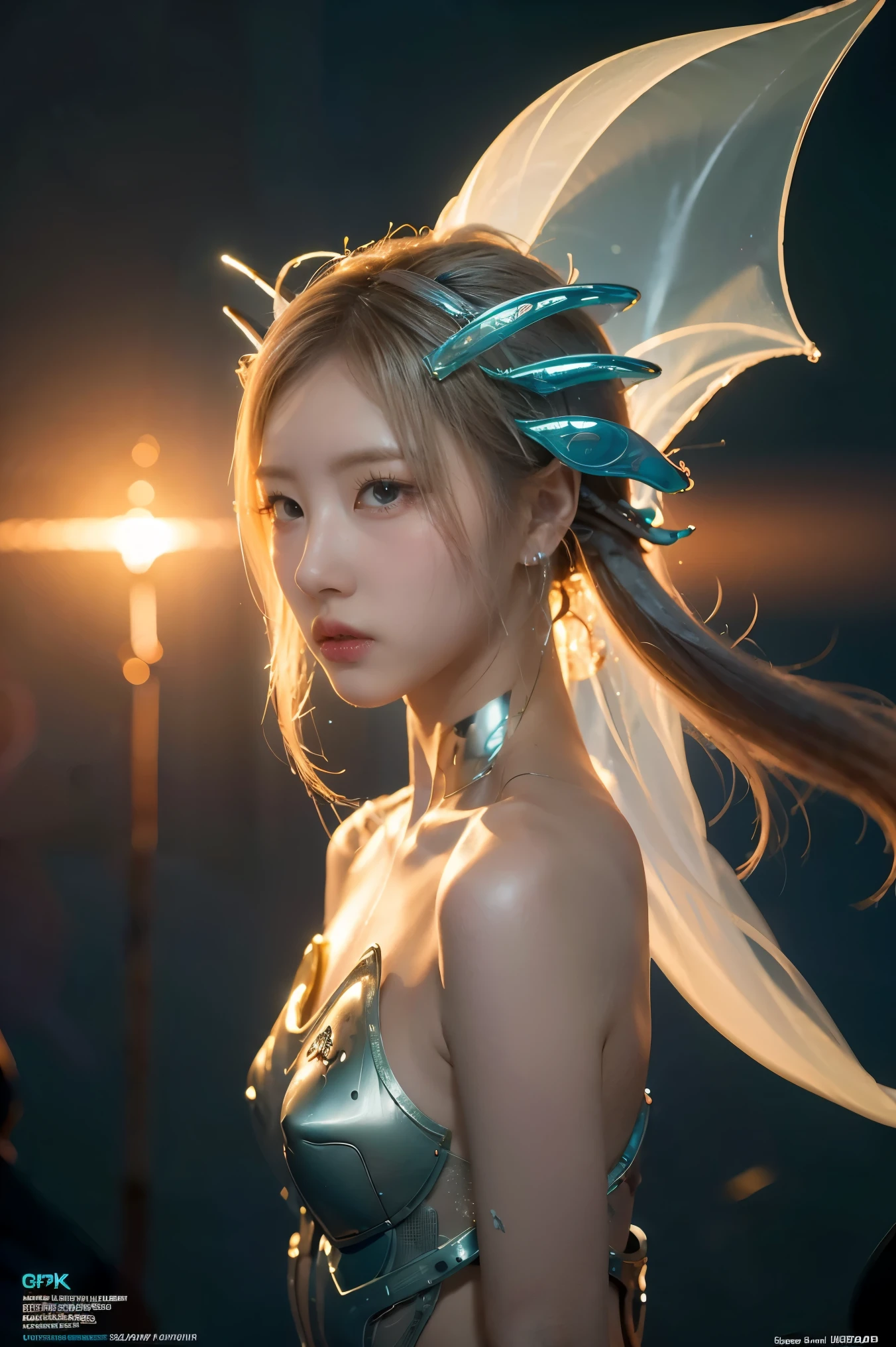 Translucent ethereal alien warrior,ModelShoot style, (Extremely detailed CG unified 8K wallpapers), The beauty of abstract stylization,,surrealism, 8K, Super detail, Best quality, Award-Awarded, Anatomically correct, 16k, Super detail