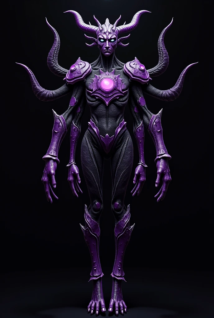 (Best Quality, 4K, 8K, High Definition, Masterpiece: 1.2), (Ultra Detailed, Realistic, Photorealistic: 1.37), a female android with a striking resemblance to a scorpion, designed to embody both elegance and lethality. Her sleek metallic frame gleams under the artificial light, every line and curve meticulously crafted to mimic the fluidity of a living organism while retaining an unmistakable mechanical precision. Both hands have become scorpion pincers.

Her humanoid form is adorned with intricate details reminiscent of a scorpion's exoskeleton. Dark, iridescent plating covers her body, reflecting subtle hues of blue and purple as she moves. Along her spine, a series of segmented plates mimic the rigid structure of a scorpion's tail, hinting at the deadly stinger that lies hidden within.

Her face is an enigma, simultaneously beautiful and unsettling. Smooth synthetic skin stretches taut over her features, giving her an appearance of ethereal beauty, yet her eyes betray a cold, calculated intelligence. They glow with an unnatural hue, shifting between shades of amber and crimson, like embers burning in the darkness.

Her hands, tipped with razor-sharp claws, are capable of both delicate precision and devastating force. Each digit moves with a fluidity that belies their mechanical nature, capable of striking with lightning speed when the need arises.

As she moves, her movements are sinuous and graceful, reminiscent of a predatory creature stalking its prey. Despite her mechanical nature, she exudes an aura of primal instinct, her every motion calculated for maximum efficiency and lethality.

In the world of science fiction, she is both a marvel of engineering and a formidable adversary, a reminder of the boundless possibilities of technology and the dangers that lie in its creation. (full body)