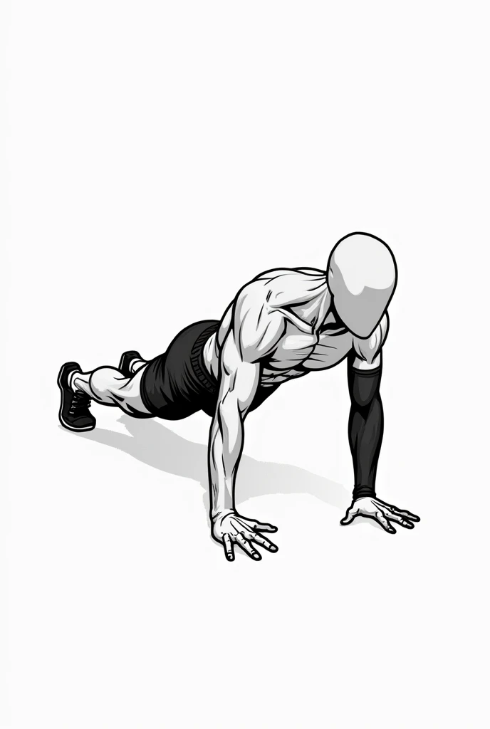 um close up de um homem fazendo um push up em um fundo preto, perfect muscle structure, calistenia masculina, athletic muscle tone, big wide broad strong physique |, apenas parte superior do corpo, exaggerated muscle physique, peito achatado, parte superior muscular do corpo, symmetrical shoulders, figura muscular, definition muscular, Gigachad Benediction muscular, peito forte