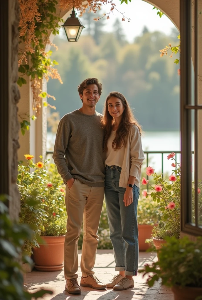there are two people standing in a doorway of a building, redes de pesca e uma saia longa de tartan, usando um kilt, tartan garment, scottish style, ๐คฌ ๐คฎ ๐ ๐, paramentos tartan, capa de tartan, in scotland, ๐ญ๐คฎ ๐, ๐ญ ๐คฎ ๐ ๐, vestindo um pescador ๐งฅ, com hera, saia xadrez
