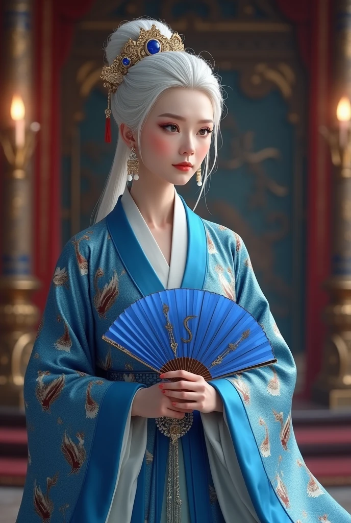 32K, Surreal, best quality, masterpiece, highres, original, extremely detailed wallpaper,
perfect lighting, UHD, white hair,Zhang Jingna,in the style of aggressive digital illustration, bold and colorful portraits, lit kid, Picasso,Hikari Shimoda(full body:1.2), (East Asian architecture:1.3)
(Blue road robe1.3)
<lora:~Q?-YG^{Zwith horns:0.8>