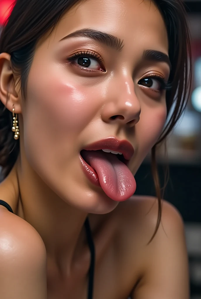    Beauty Kneeling on the Floor  、Licking the viewers,   1 girl,lip,(saliva), tongue_outside,flap,length_tongue,thick lips,   drool  ,   fisheye lens,close-up,Show me your nostrils, Highlight Her Nostrils   ,   Angelina Jolie  ,(( 60 Degrees Sweaty  ,My sweat glands are shining ,  oily skin ,)) Licking the Lens While Panting  ,  face with orgasm during backwards sex ,透明なヨダレが糸を引いてtongue上から沢山垂れている, fellatio at a distance pov,gag,(( turn eyes)) Deep Kiss POV  , fellatio at a distance,Nostril close-up,  A lot of nose hair is growing ,((The inside of my nostrils is illuminated by a light ))((鼻とtongueはシャープにピントを合わせる)), sexy costume,   party venue,(( Wet Filter))リアルな人のtongue,