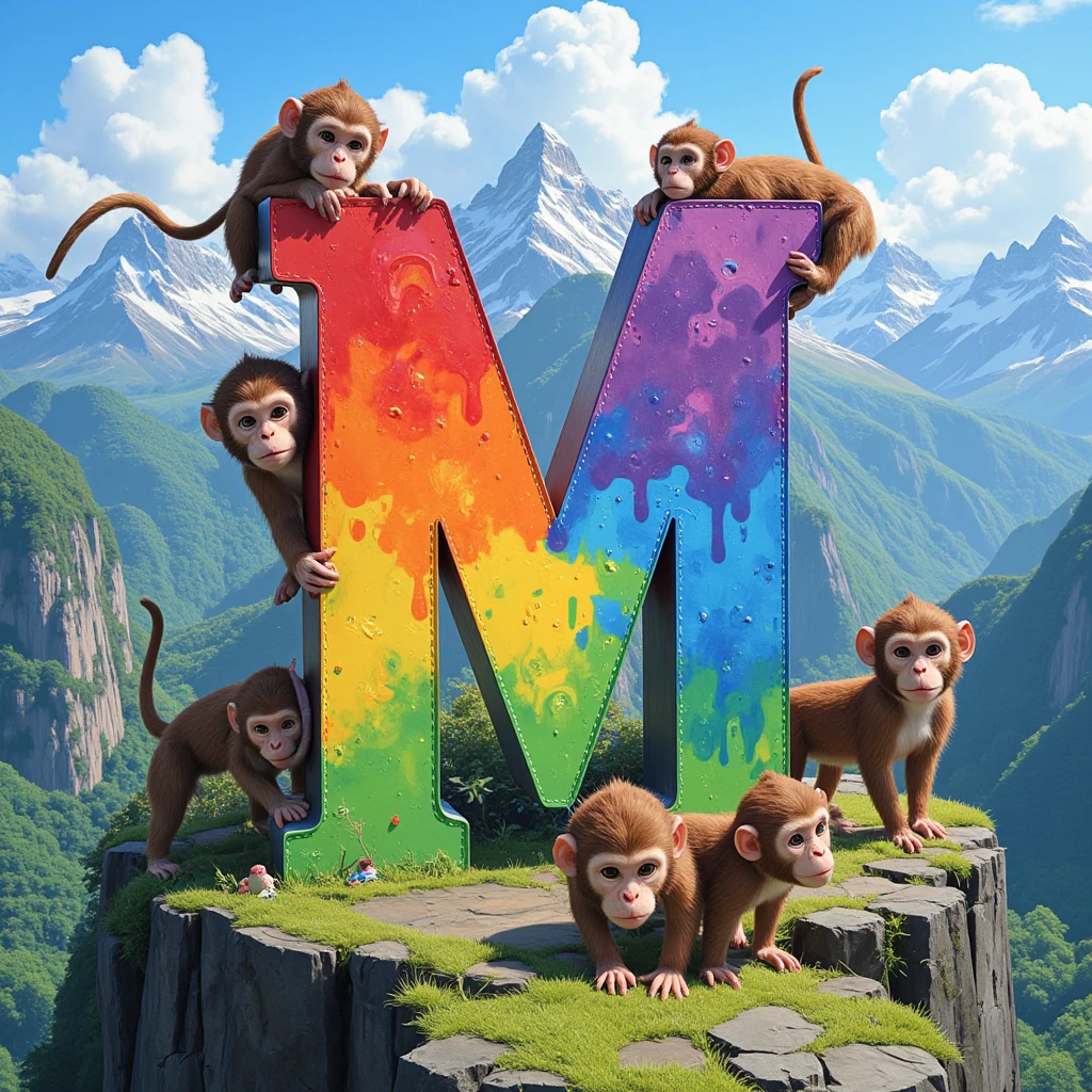 a Pixar movie about gorilla tag minigames:
The image shows a group of gorillas, wearing colorful t-shirts, playing various mini-games such as racing, tag, and trivia. The gorillas are all smiling and having a great time. The main character in the middle is wearing a blue t-shirt and is clearly the leader of the group. The image also includes a large "tag" logo in the upper left corner, and the title of the movie - "Gorillas of the Tag - A Pixar Movie" - is written in a fun, playful font.
