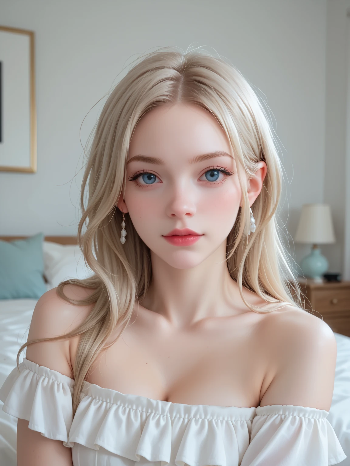 naked arafa woman posing for a photo, fair and pale skin!!, pale skin!, emma dumont
