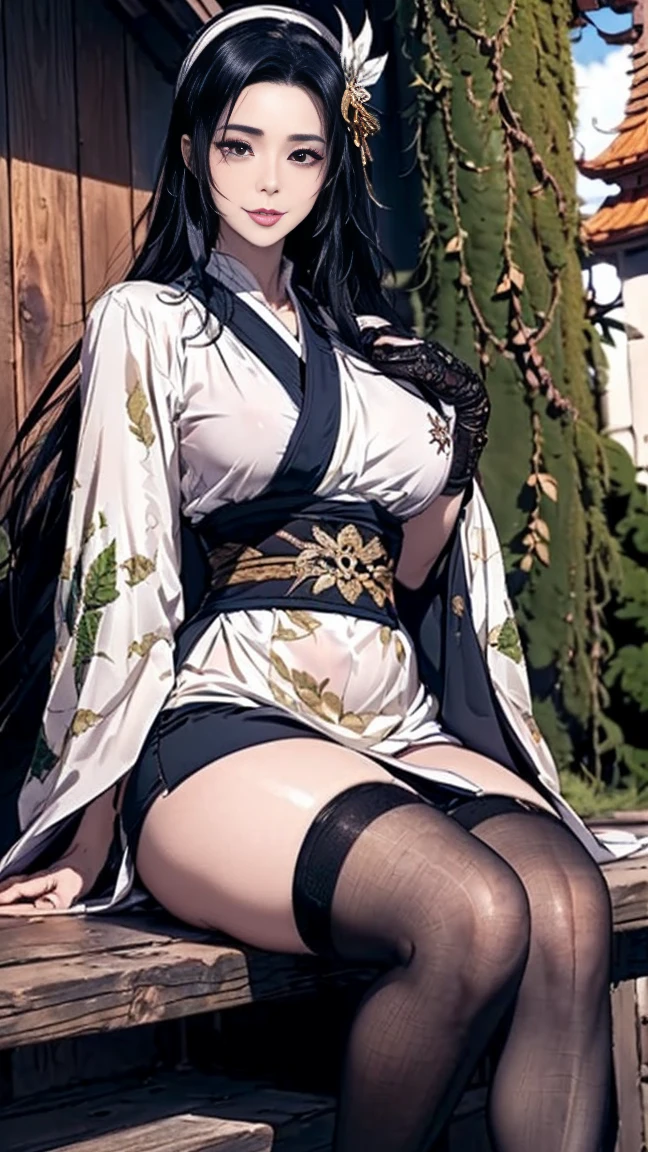 offcial art，Unity 8k壁纸，ultra - detailed，aestheticly pleasing，big breasts beautiful，tmasterpiece，best qualtiy， mistic， romanticism lain， An air of terror， Literary， Artistically， Fashionab， Tang Dynasty era， decor， iintricate， Embroidery，Tulle coat，1girll，Black color hair，Gorgeous hair accessories，gigantic cleavage breasts，Open chest，Dramatic composition，电影灯光，dynamic viewing angle，Raised sexy，full of seduction，Maple Grove，Maple leaves fall，The clouds are thick，Dramatic composition，，Full body like，long leges，Raised sexy，big breasts enchanting，slim