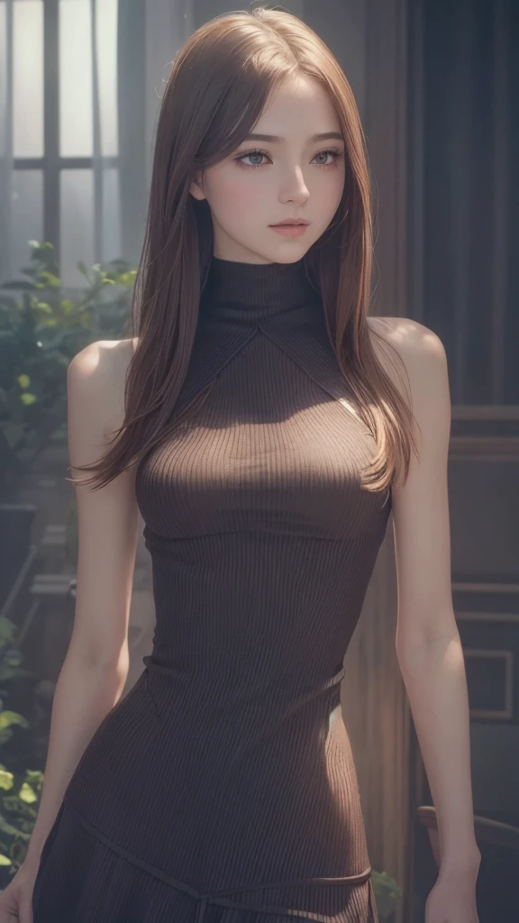  best quality , (( realistic)), 8K quality,  so delicate and beautiful, ((1 person)), grow up,  Official Art with Attention to Details, that&#39; s ridiculous  , unbelievable that&#39; s ridiculous  , ( frames her head),  has a large file size,  very detailed,  very detailed, ( Cute Girl ), ( Korean Beauty ), (( image of the perfect woman)),  slender body,  Slim Waist ,  black hair, ((Summer Knitted Dress )),