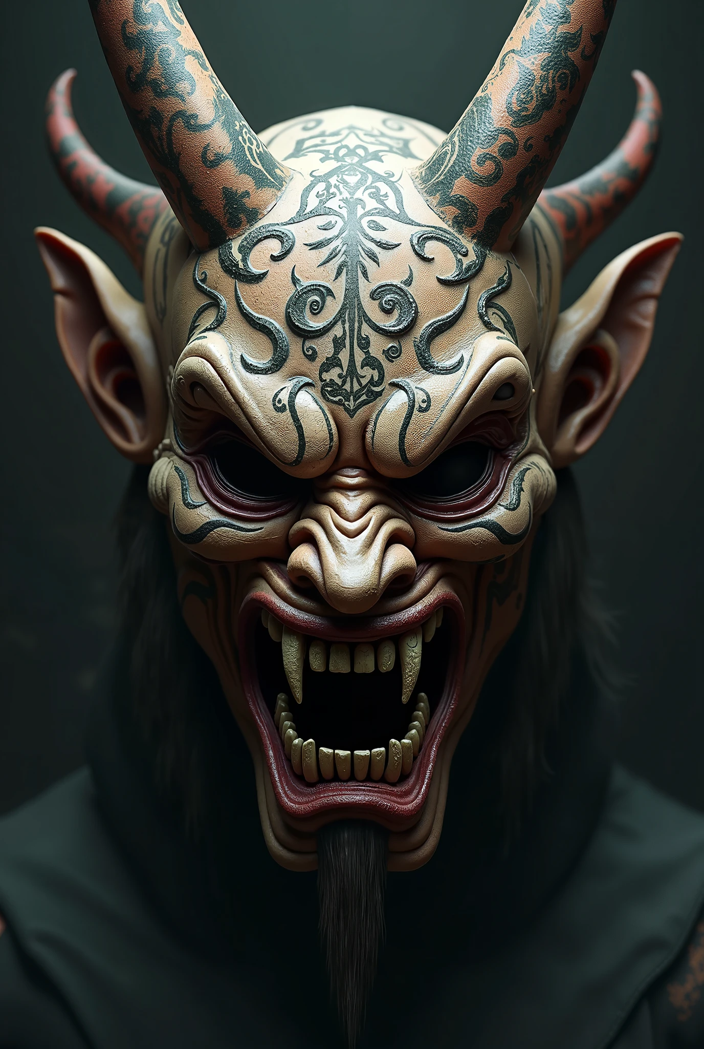 Japanese Ogre Mask, tatoo