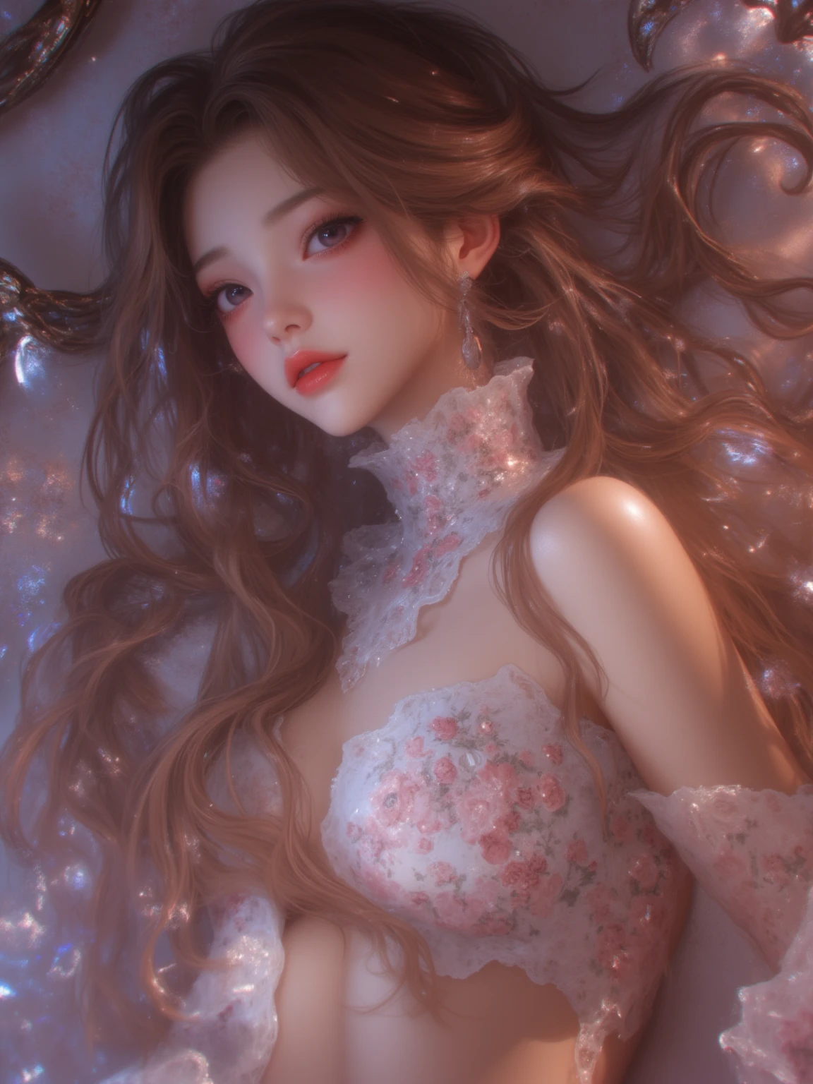(8k, RAW Photos, highest quality, masterpiece:1.2), (Realistic, photo-Realistic:1.37), Very detailed, Ultra-high resolution,1 girl,Show Viewer,Beautifully detailed face,smile,narrow,(Slim waist:1.3),shirt, Beautiful and detailed skin, Skin Texture, Floating Hair,Professional Lighting,