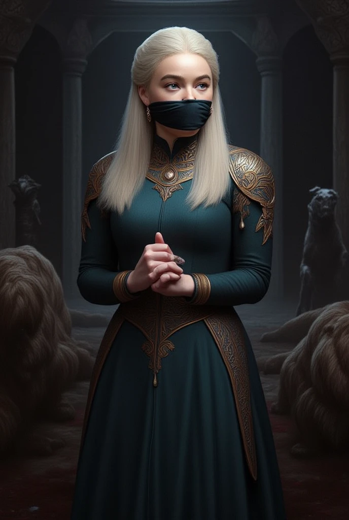 Rhaenyra Targaryen,gagged,hands behind her back