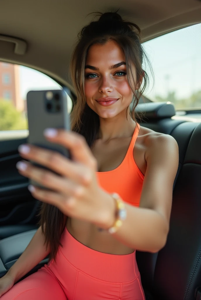 (best quality, 8K, highres, masterpiece:1.2), ultra-detailed, realistic:1.37, HDR, professional, vivid colors, bokeh, portraits, ballet, 8- girl, black tutu, white tights, driving a car, Audi A7, seated behind the steering wheel, pressing the gas pedal