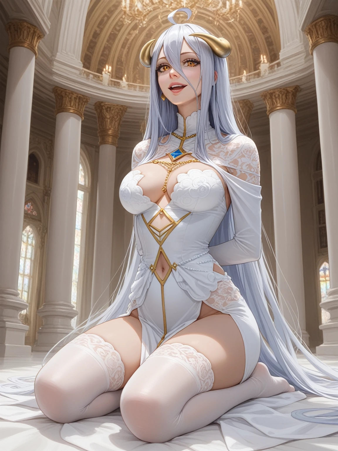 hi res, masterpiece, 8k, nsfw, man, gardevoir, gigantic tits, dense pubic hair, erotic white wedding dress with long train, erotic lace lingerie and gold high heels, standing, lifting skirt, beautiful garden, sunset, erotic face, flushed face, pleading expression, soft smile, holding a blue rose bouquet, looking at hthe viewer