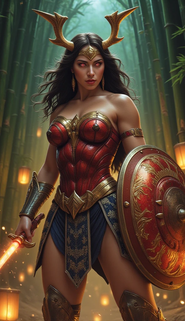 Warrior woman and her