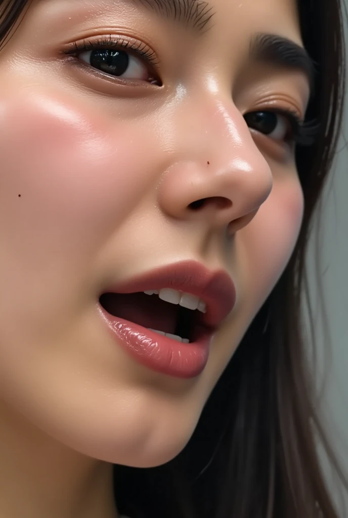  close up of a beautiful woman  、(( Intense orgasm, ))、   a close-up of a beautiful model's nose  、 Focus on the nose , , Clear focus on the nose  、((   nose hair grows in the nasal cavity    ,    show me the nostrils from below    ))  pubic skin 、Prominent nose、,   、  When you raise your nose from below 、You can see your nostril holes   ,   can you see holes in your nose   ,  soft hair that shines in backlight    ,汗ばむskin,    otolaryngologist treating nostrils by mixing Japanese and German。超濡れskin、  白いskin,  Close your eyes、Mouth wide open ,Frowning, pain, scream,  and frownn, retina,   very detailed ,   high detail ,    high definition    、   imagine it from a beautiful woman's point of view  、Super white eyes  ,((   half-closed eyes ))   Angelina Jolie  ,((  sexy mature woman ))  の美しいskin , (( head back break screaming orgasm)) Nogizaka46 girl ,blowjob pov,gag,(( turn eyes)) skin, turn eyess, Frowning,  is crazy,  and frown,,