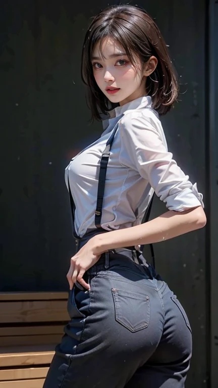 the Extremely Detailed CG Unity 8K Wallpapers、top-quality、ultra-detailliert、masterpiece、realisitic、Photo Real、extremely detailed cute girl、20yr old、((skirt lift by yourself))、(skirt rift)、panties focus、red blush、cparted lips、looking at the viewers、Half-length photo、、(Large crowds)、(Crowded outdoors)、Onepiece