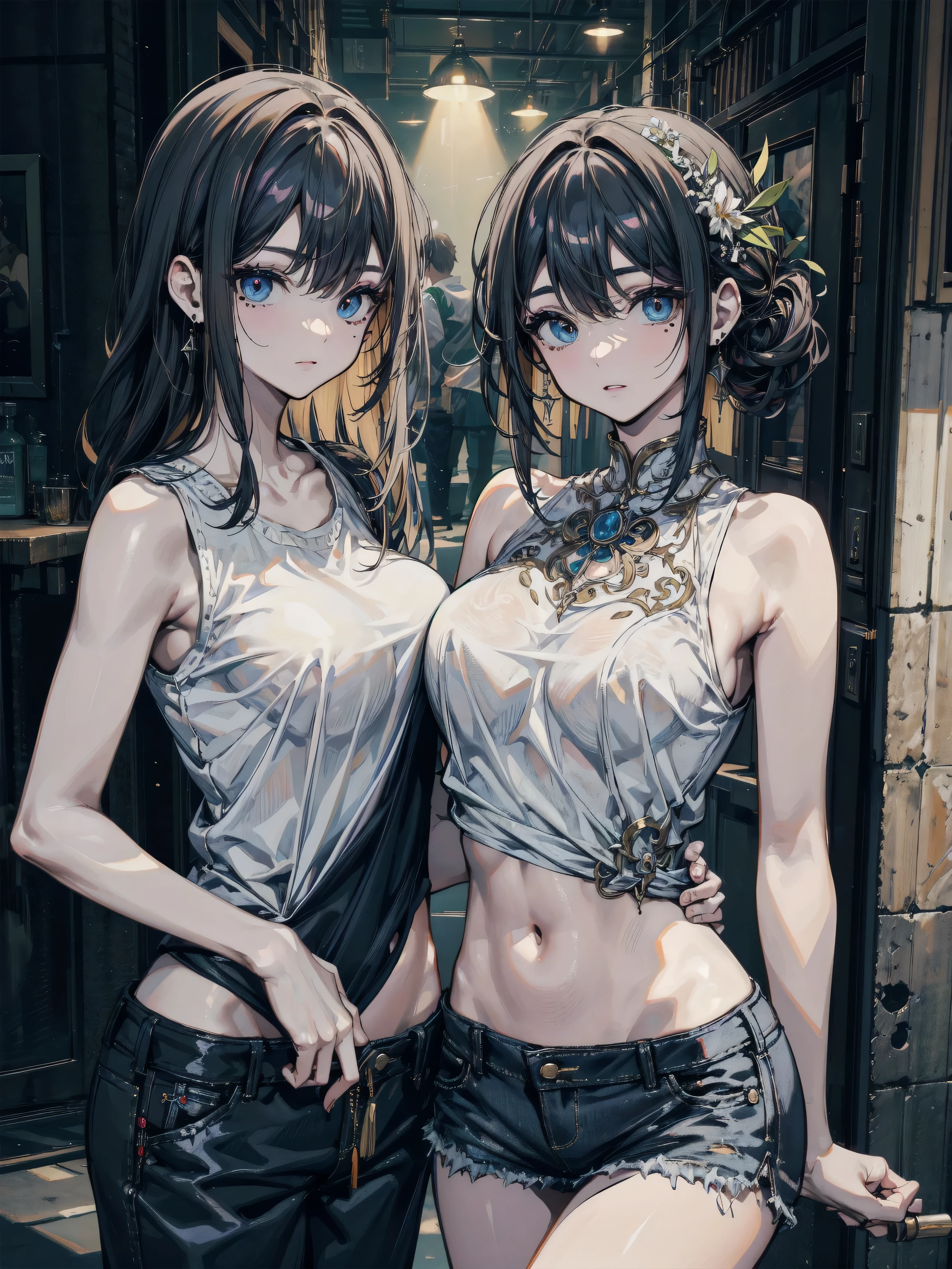(((flat art)))、Riu \(blue archive\),,very long hair,A girl smiling gently (masterpiece、Highest quality、Highest quality、Official Art、Beautiful and aesthetic:1.2)、anime, Take off the jumpsuit, Take off the jumpsuit, , Blank Background, White Background, Fantasy, detailed Fantasy dress with highlights, Beautiful Face, Beautiful Eyes, Dark colors, Small to medium chest (A little bigger), A little cleavage, Beautiful Skin, cute, Chest Curtain, Very delicate and beautiful, (Beautifully detailed face:1.0), (detailed Deep Eyes), Symmetrical breasts, Deep Eyes, Shiny skin, Portraiture, Narrow waist, Hips are wider than shoulders, Take off the jumpsuit, , Young girl, Riu \(blue archive\),,,{{Beautiful details on the fingers}}, lock of hair, moderate beautiful breast:1.0,(masterpiece:1.2), Highest quality, High resolution, High resolution, Perfect Face,Riu \(blue archive\),、Gentle expression、Riu \(blue archive\),